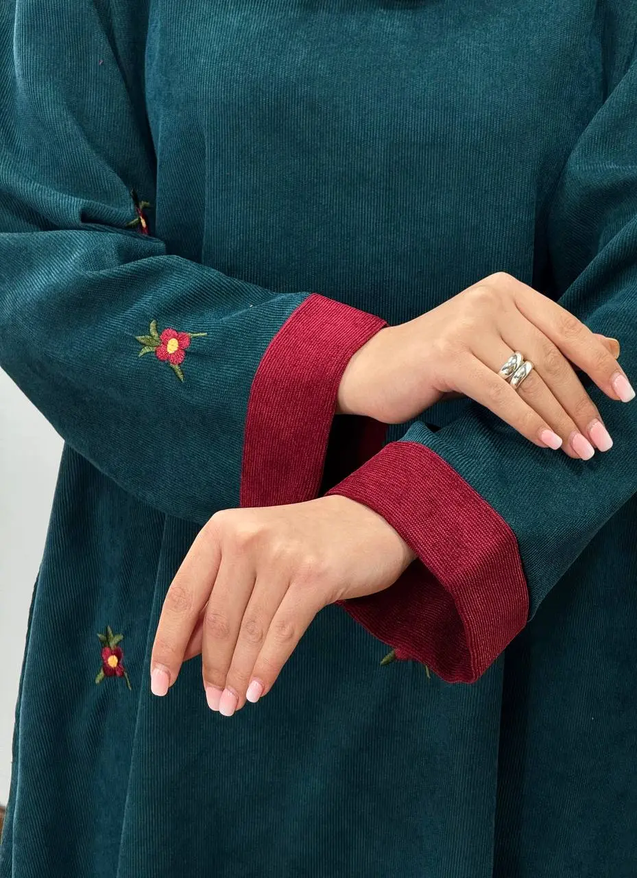 پیراهن مانتویی گلدوزی بهین 1